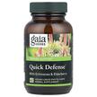 Фото применение Gaia Herbs, Поддержка иммунитета, Quick Defense, 40 капсул