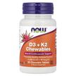 Фото використання NOW, D3 + K2 Chewables, Вітаміни D3 K2, 90 Chewables Tablets