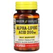 Фото применение Mason, Альфа-липоевая, Alpha-Lipoic Acid 200 mg, 60 капсул