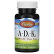 Фото використання Carlson, Vitamins A - D3 - K2, Вітаміни A та D, 60 капсул