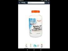 Doctor's Best, Betaine HCL Pepsin and Gentian Bitters, Бе...