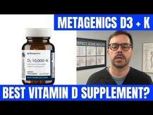 Metagenics, D3 10000 + K, Вітаміни D3 K2, 60 капсул